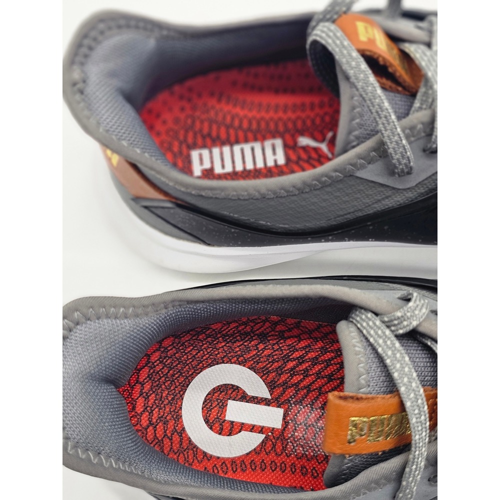 Puma Ignite Fasten8 Golf Shoes Mens 9.5 Grey Black 193000-01 Spikeless - Picture 4 of 13